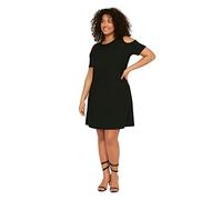 Trendyol FeMan Plus Size Mini A-line Slim fit Knit Plus Size Dress Black