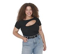 Trendyol FeMan Plus Size Regular fit Basic Crew Neck Knit Plus Size Blouse Black