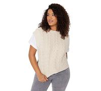 Trendyol FeMan Plus Size Regular fit Basic Crew Neck Knitwear Plus Size Sweater,Beige,4XL