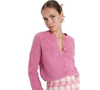 Trendyol FeMan Regular fit Basic Button Placket Knitwear Cardigan Pink