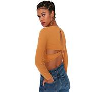 Trendyol FeMan Regular fit Basic Crew Neck Knit Blouse Camel