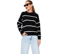 Trendyol FeMan Regular fit Basic Crew Neck Knitwear Sweater,Black,M