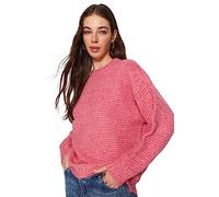 Trendyol FeMan Regular fit Basic Crew Neck Knitwear Sweater,Dried Rose,S