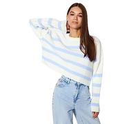 Trendyol FeMan Regular fit Basic Crew Neck Knitwear Sweater,Ecru,M
