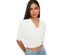 Trendyol FeMan Regular fit Basic Polo Neck Knitwear Sweater Ecru