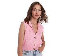 Trendyol FeMan Regular fit Basic Polo Neck Knitwear Sweater Pink