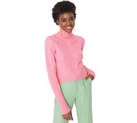 Trendyol FeMan Regular fit Basic Standing Collar Knitwear Sweater Pink
