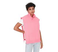 Trendyol FeMan Regular fit Basic Standing Collar Knitwear Sweater Pink