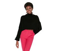 Trendyol FeMan Regular fit Basic Turtleneck Knitwear Sweater Schwarz