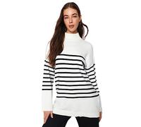 Trendyol FeMan Regular fit Basic Turtleneck Knitwear Sweater,Ecru,M