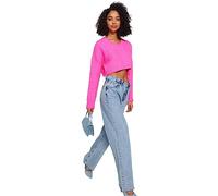 Trendyol FeMan Regular fit Basic V Neck Knitwear Sweater,Pink,L