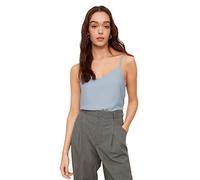 Trendyol FeMan Regular fit Bodycon Scoop Neck Woven Blouse Blau