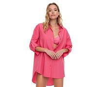 Trendyol FeMan Relaxed fit Basic Shirt Collar Woven Shirt Pink