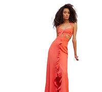 Trendyol FeMan Shift Fitted Woven Evening Dress,Pomegranate Flower,40