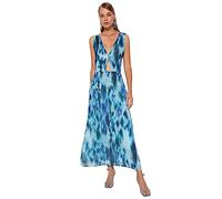 Trendyol FeMan Shift Regular fit Woven Dress,Blue,40