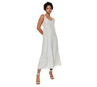 Trendyol FeMan Shift Relaxed fit Woven Dress,Ecru,38