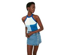 Trendyol FeMan Slim fit Basic Crew Neck Knitwear Blouse Blue