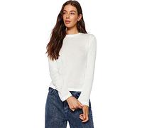 Trendyol FeMan Slim fit Basic Crew Neck Knitwear Sweater,Ecru,S