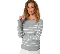 Trendyol FeMan Slim fit Basic Crew Neck Knitwear Sweater,Grey,S