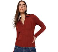 Trendyol FeMan Slim fit Basic Polo Neck Knitwear Sweater,Dried Rose,M