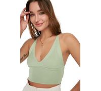 Trendyol FeMan Slim fit Basic Scoop Neck Knitwear Blouse Mint