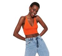 Trendyol FeMan Slim fit Basic Scoop Neck Knitwear Blouse Orange