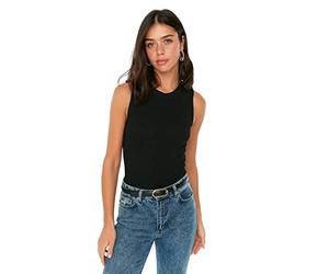 Trendyol FeMan Slim fit Bodycon Crew Neck Knitwear Blouse Black