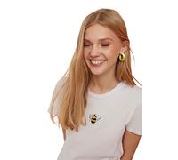 Trendyol FeMan Young Regular fit Basic Crew Neck Knit T-Shirt Weiß