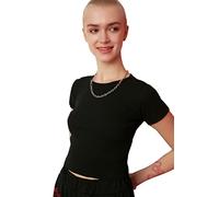 Trendyol FeMan Young Slim fit Basic Crew Neck Knit Blouse Black
