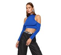 Trendyol FeMan Young Slim fit Bodycon High Neck Knit Blouse Royal Blue