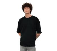 Trendyol Man Basic Oversize Basic Crew Neck Knitted T-Shirt Schwarz