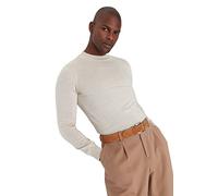 Trendyol Man Basic Slim Bodycon High Neck Knitwear Sweater Beige