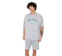 Trendyol Man Menswear Oversize Basic Crew Neck Knit T-Shirt Gray