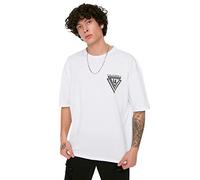 Trendyol Man Menswear Oversize Basic Crew Neck Knit T-Shirt Weiß