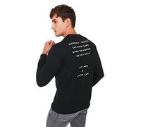 Trendyol Man menswear Regular Basic Crew neck Knit Sweatshirt Black