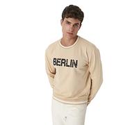 Trendyol Man Menswear Regular fit Basic Crew neck Woven Sweatshirt Beige