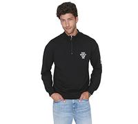 Trendyol Man menswear Relaxed Basic Standing collar Knit Sweatshirt Schwarz