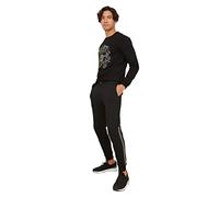 Trendyol Man Normal Waist Elastic Cuff Regular Tracksuit Bottoms Black