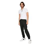 Trendyol Man Normal Waist Elastic Cuff Regular Tracksuit Bottoms Schwarz