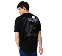 Trendyol Man Oversize Basic Crew Neck Knit T-Shirt,Black,M