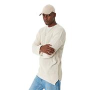 Trendyol Man Oversize Basic Crew Neck Knitwear Sweater Beige