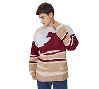 Trendyol Man Oversize Basic Crew Neck Knitwear Sweater Multicolor