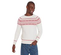 Trendyol Man Plus Size Slim Basic Crew Neck Woven Sweater Ecru