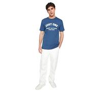 Trendyol Man Regular fit Basic Crew Neck Knit T-Shirt,Indigo,M