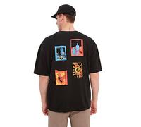 Trendyol Man Young Oversize Basic Crew Neck Knit T-Shirt Black