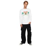 Trendyol Man Young Regular fit Basic Crew neck Woven Sweatshirt Ecru