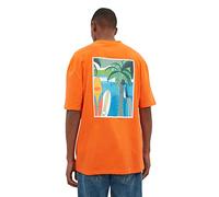 Trendyol Man Young Relaxed Basic Crew Neck Knit T-Shirt Orange