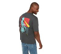 Trendyol Men's Man Relaxed Standard Crew Neck Knit T-Shirt, Anthracite, S