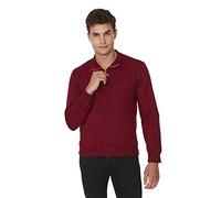 Trendyol Men's Standing Collar Plain Regular Sweatshirt, Burgundy, S UK