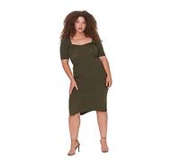 Trendyol Plus Size Dress - Khaki - Bodycone